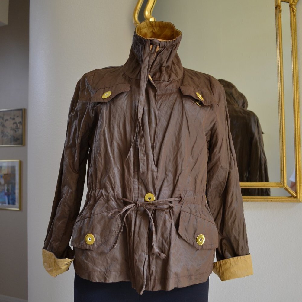 Vintage Fall Boston Proper Women’s Shine Brown and Mustard Jacket, Size Small - Picture 5 of 13